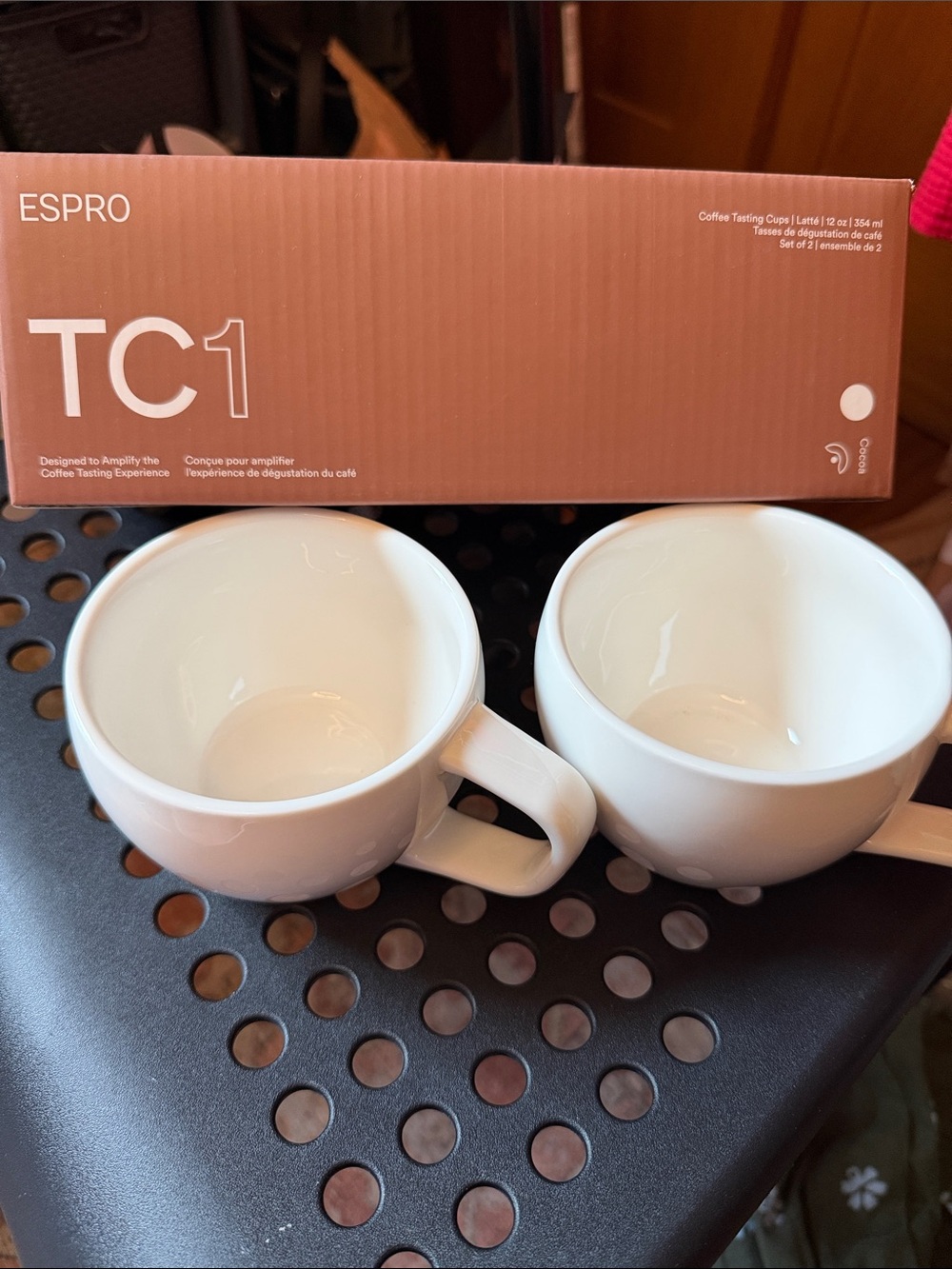 TC1 White Coffee Tasting Cups - Set of 2 - Picture 1 of 4